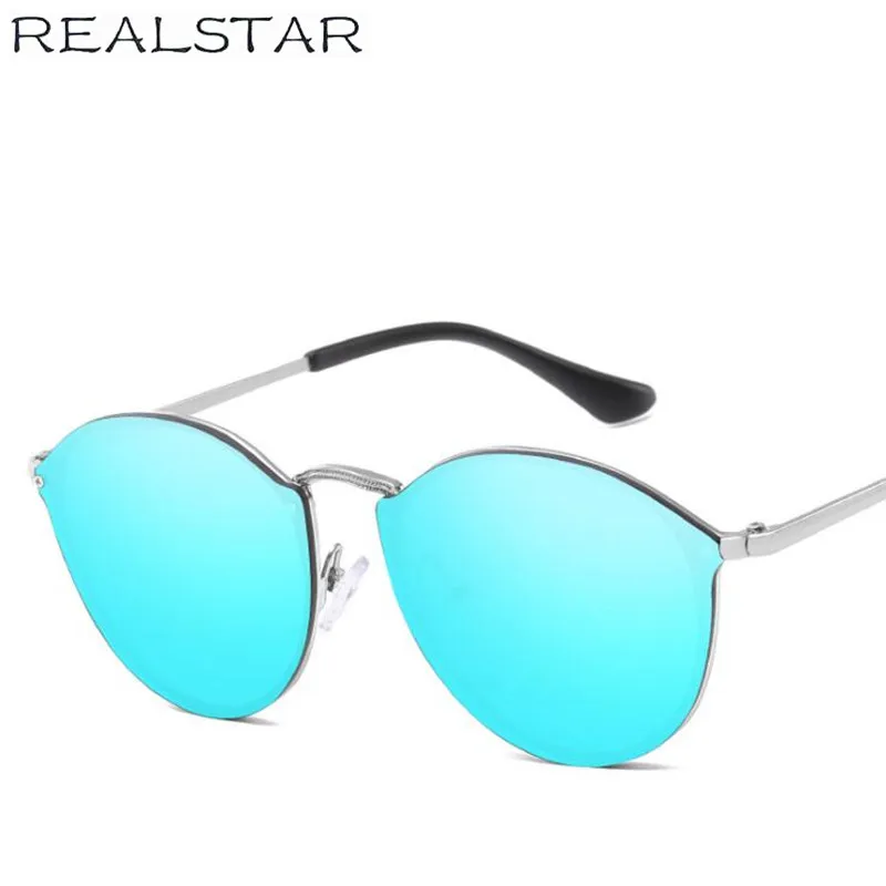 REALSTAR 2018 Новая мода круглое зеркало солнцезащитные очки Для женщин Роскошные
