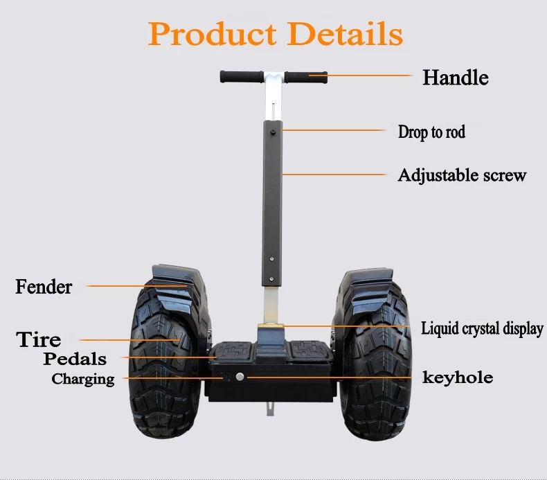Два колеса самобалансировку Скутер доска Hover стенд 2000 Вт мощный Off Road Мотокросс