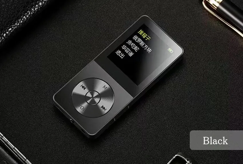 Черный 4 GB JS-09 мини спорт MP3 музыкальный плеер TFT экран запись HIFI плеер Поддержка TF карты электронная книга fm-радио Встроенный громкоговоритель - Цвет: Черный