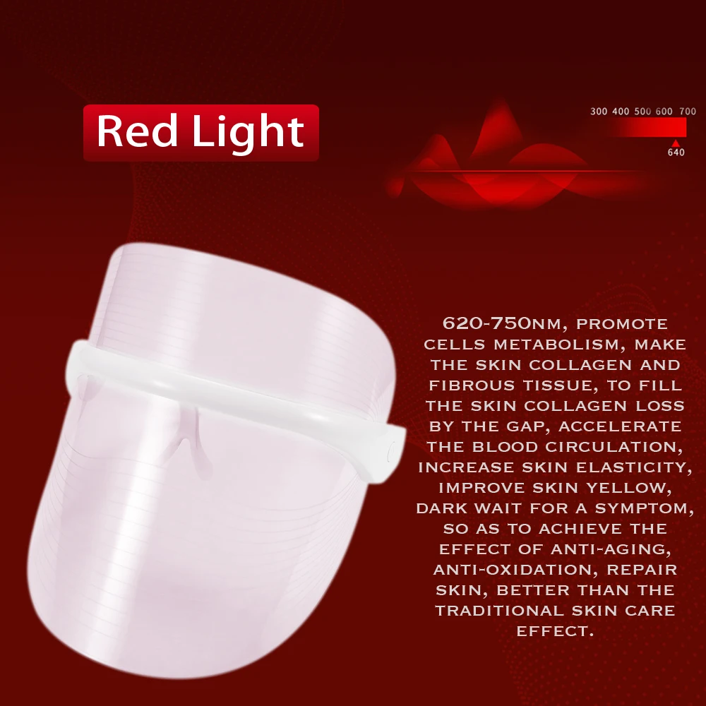 

LED Light Photon Face Mask Skin Rejuvenation Wrinkle Removal Facial Spa Anti Wrinkle Removal Spot Face Spa Skin