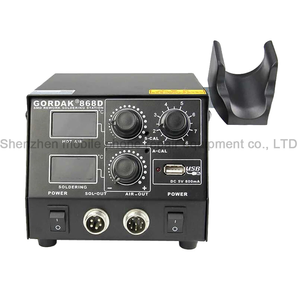 GORDAK 868D постоянная температура Тепловая пушка Электропаяльник паяльная станция высокой мощности Набор для ремонта мобильного телефона инструмент