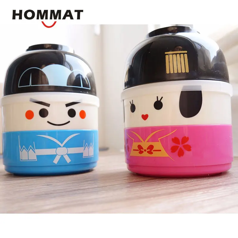 Hakoya Гейша кукла каваи японский милый Bento Box Ланч-бокс для детей кемпинг мультфильм контейнер еды миски Ланчбокс Сумка BPA бесплатно