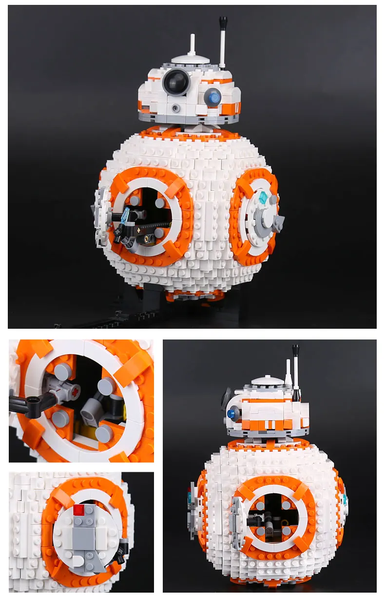 05128 Star Toys Wars Double bb8 робот совместим с новыми 75187 комплектами детские конструкторы детские игрушки «сделай сам» подарки на день рождения для мальчиков