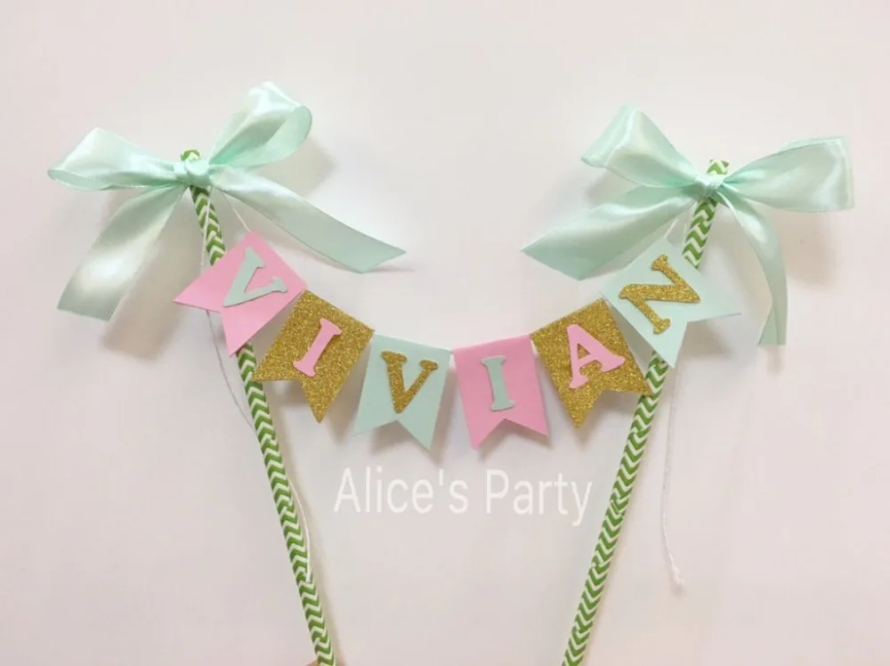 Настраиваемые детские украшения для торта флажки вечеринки в честь будущей