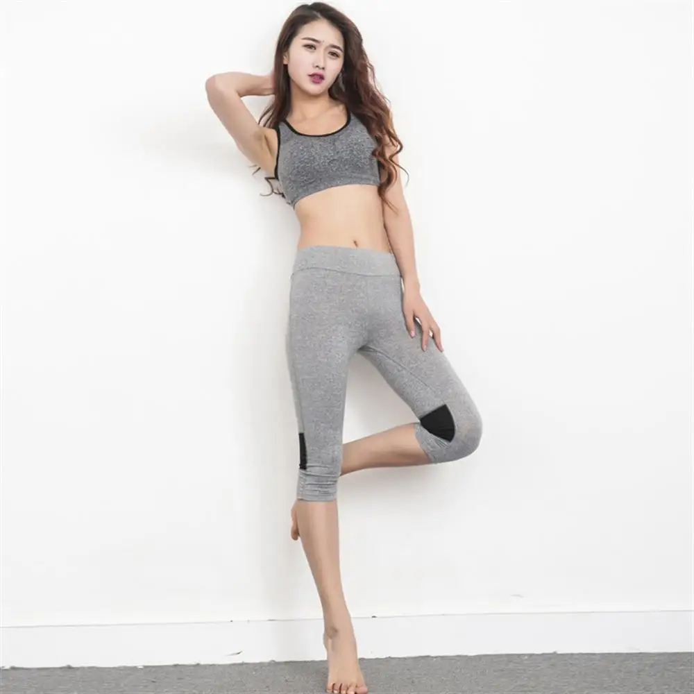 Быстрое высыхание Фитнес леггинсы женские Для женщин эластичность спортивной до