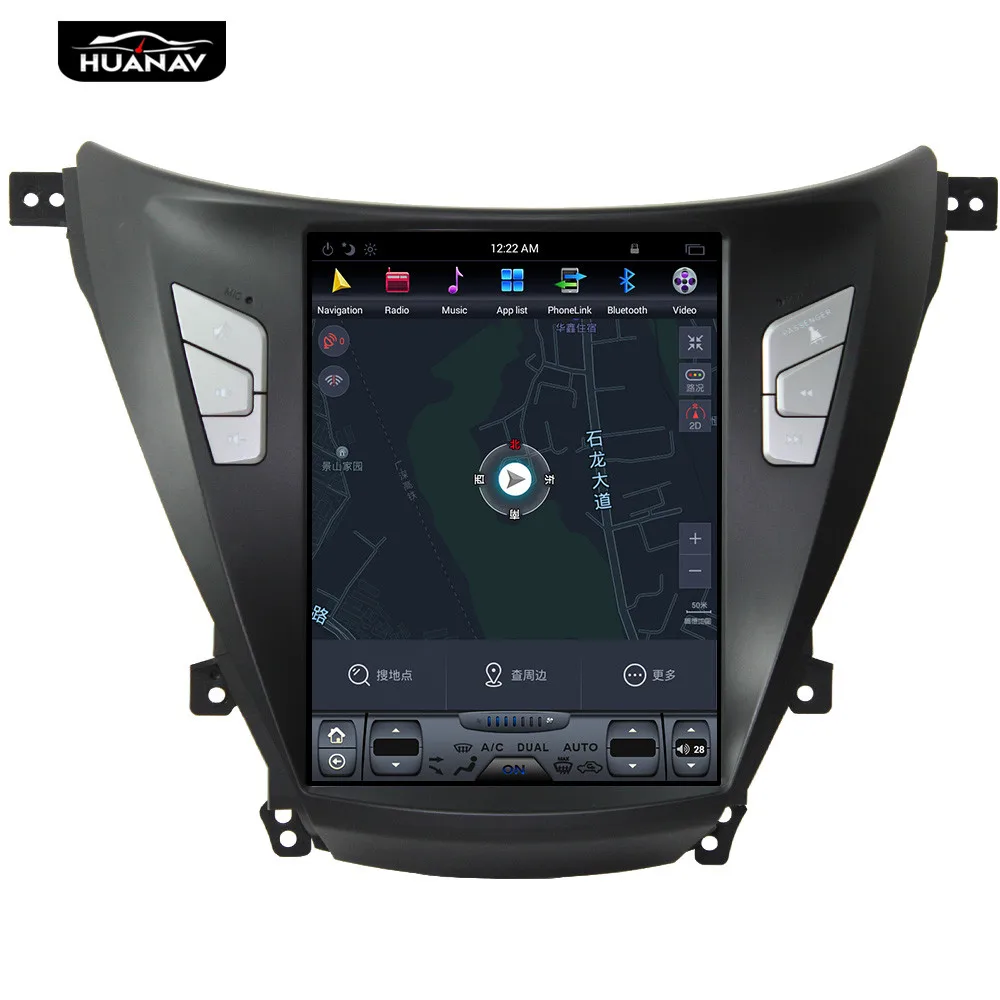 Штатная магнитола в стиле Tesla с GPS-навигацией для Hyundai Elantra 2014-2016 автомобильное