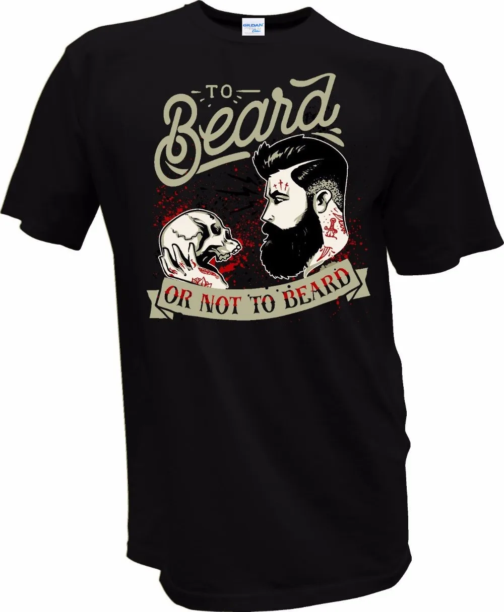 2019 летние мужские футболки высокого качества с принтом череп бородой Friseur