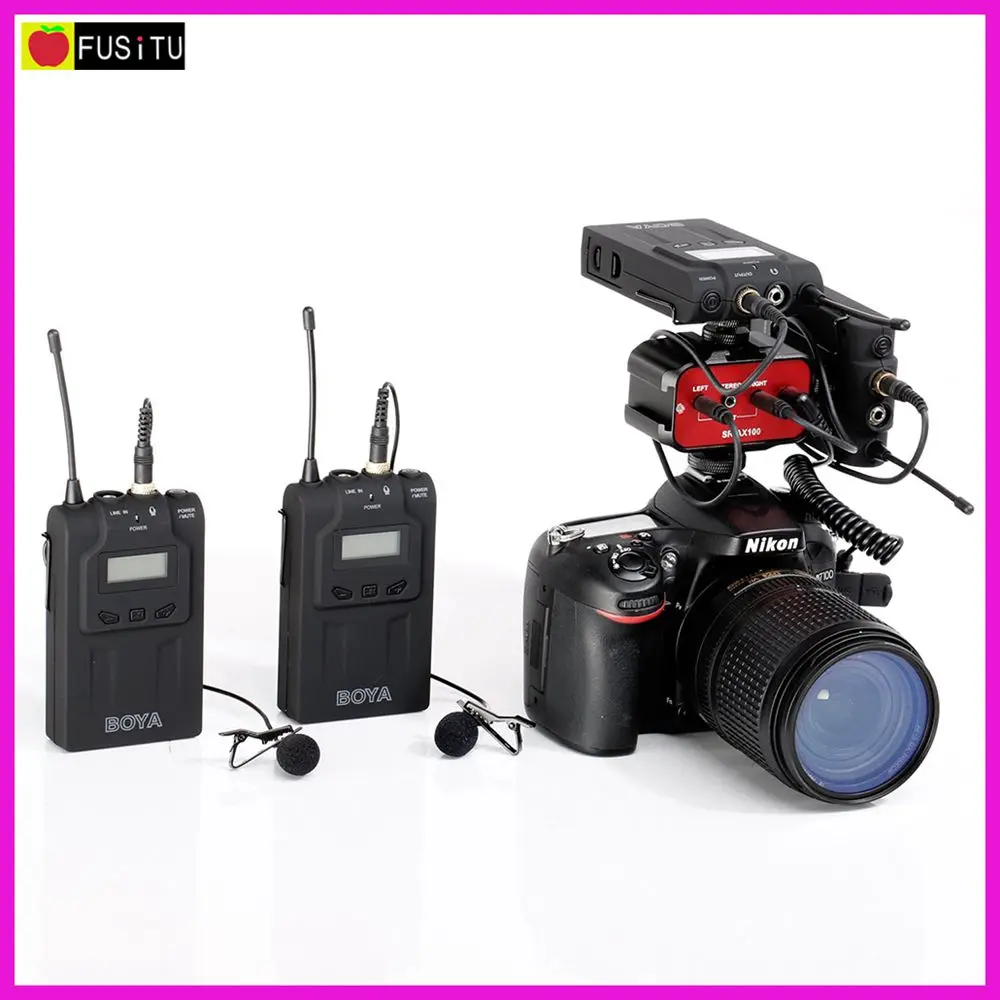 BOYA микрофон ультра высокой частоты UHF Беспроводной петличный для Canon Nikon sony DSLR