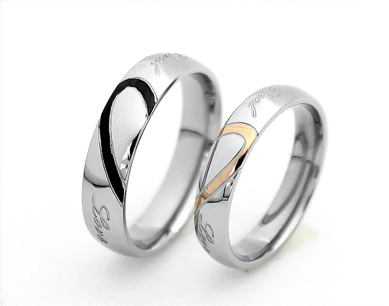 316L кольца для пар из нержавеющей стали &quotнастоящая любовь&quot|couple rings|ring wholesalewholesale