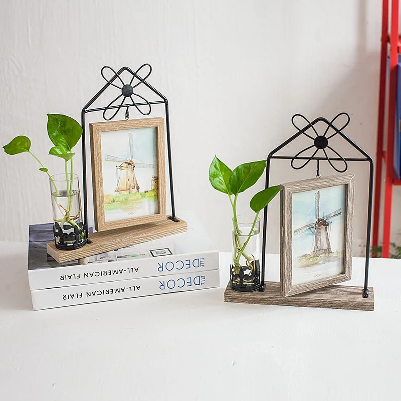 Креативные украшения в скандинавском стиле Минималистичная деревянная ваза