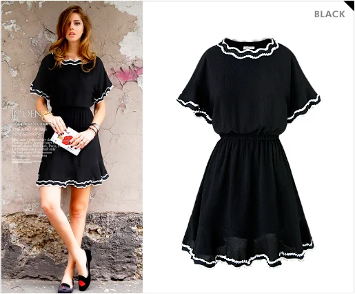 Платье большого размера в европейском и американском стиле свободное Мягкое