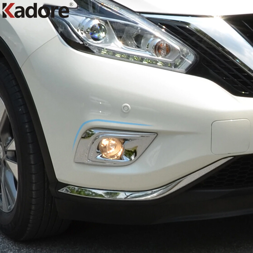 Подходит для Nissan Murano 2015 2016 ABS хром передняя Foglight лампа отделкой наклейки