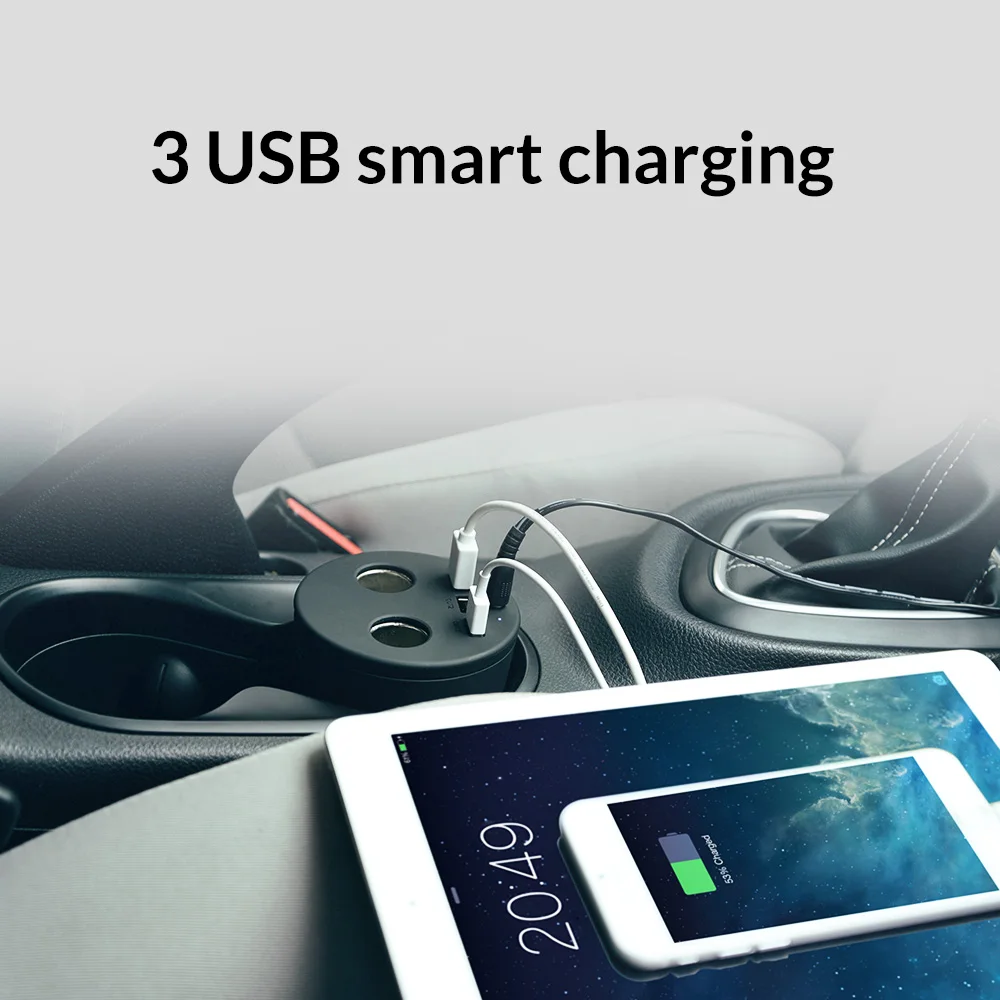 Автомобильное зарядное устройство ORICO 3 USB постоянный ток/5 В 7 2 А разъем питания