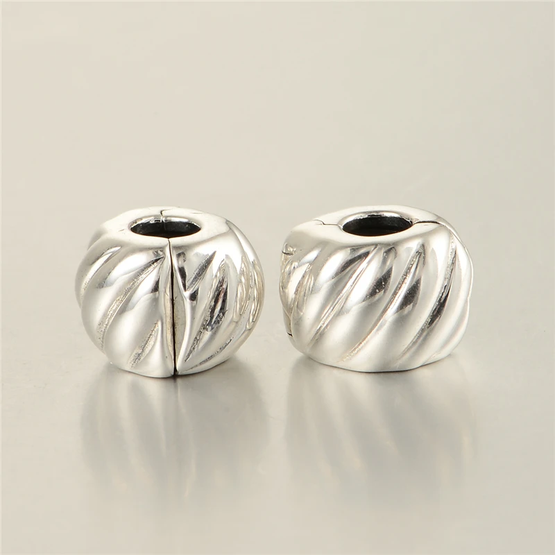 Подходит серебряный браслет с шармами новый 925 стерлингового серебра спиральные