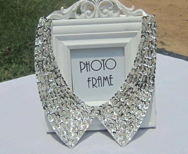 2015 ожерелье в стиле панк искусственный воротник с блестками слюнявчик эффектные