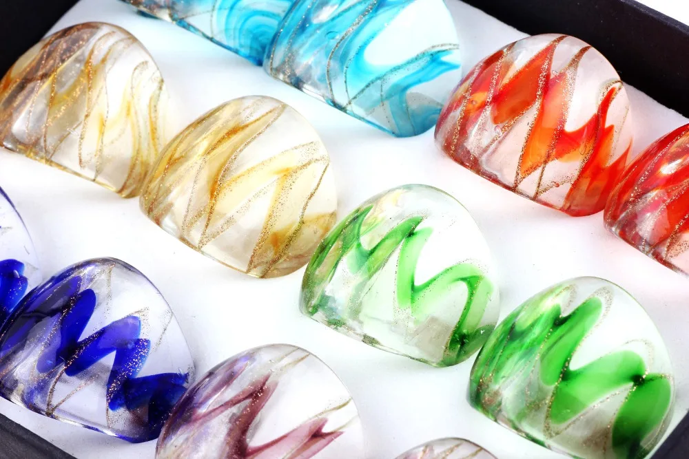 Кольцо из муранского стекла для мужчин и женщин стильное Ювелирное Украшение дня