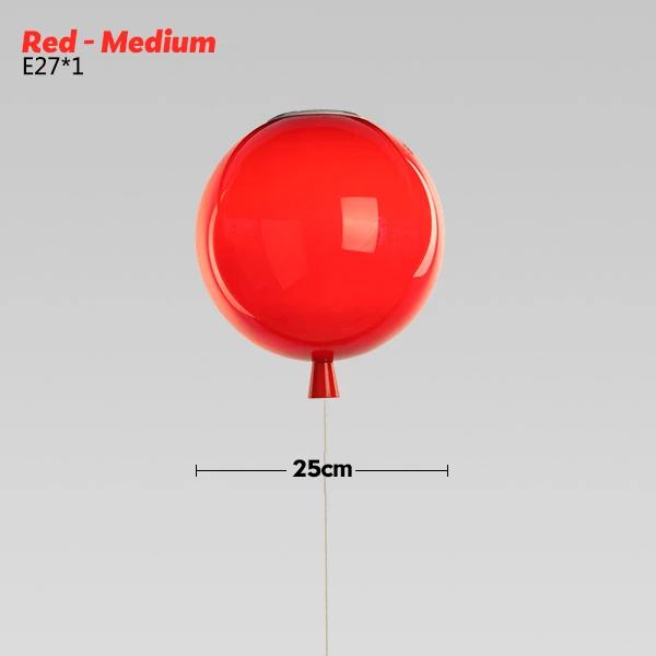 Red Medium Потолочный светильник с цветными шариками в стиле макарон, современная простота, скандинавский стиль, домашний ресторан, светильник для гостиной, лампа для детской спальни, лофт - Цвет корпуса: Red Medium