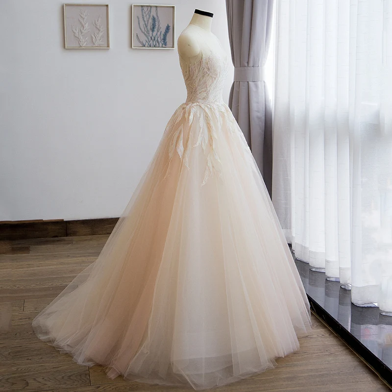 Vestidos de noiva Бохо Кружева Русалка свадебное платье невесты платье простое свадебное бальное платье настоящая фотография роскошное платье цвета шампанского