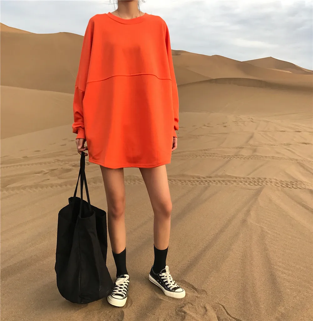 Блузка с длинными рукавами на осень и зиму свободный свитер капюшоном