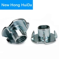 m3 m4 m5 m6 m8 m10 zinc plated four claws metric nut speaker nut t nut blind pronged tee nut furniture hardware