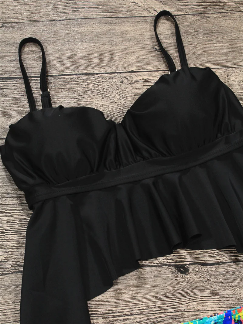2018 New Bikinis Women Swimsuit High Waist Bathing Suit Ruffle Swimwear Push Up Bikini Set Vintage Beach Wear Biquini |