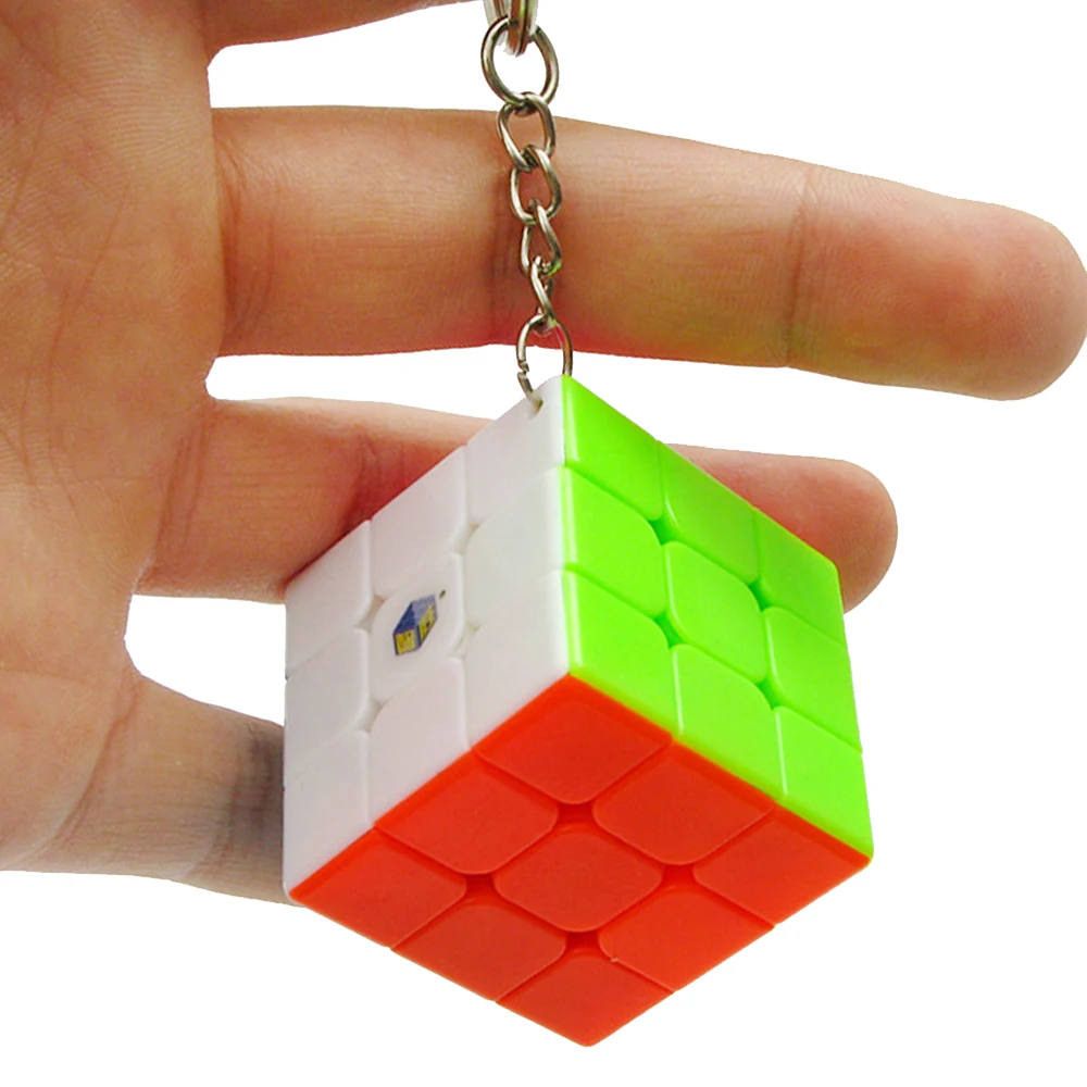 3.5 CM High Quality Speed Yuxin's Magic Cube 3*3*3 On 3x3x3 with Key Ring Chain for Kids Three Layers | Игрушки и хобби