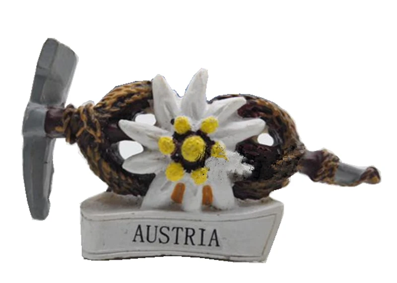 Австрийский национальный цветок Эдельвейс 3D магниты на холодильник мировой