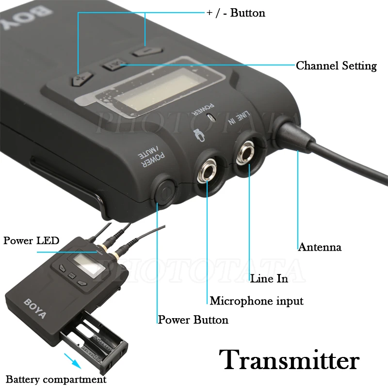 BOYA BY-WM6 ультра высокой частоты UHF Беспроводной петличный микрофон системы для Canon