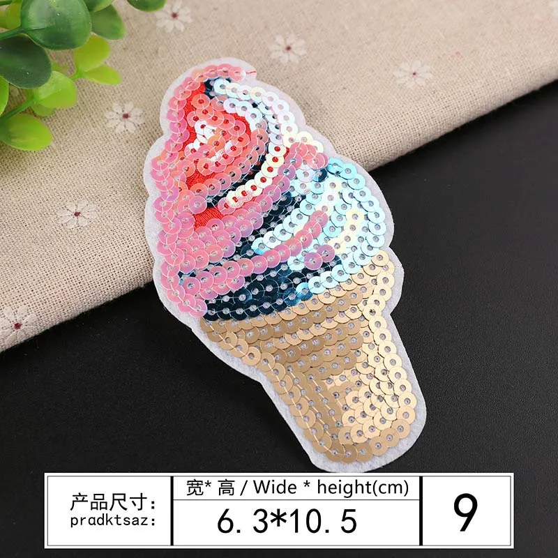 Мультяшные нашивки с надписью бантом мороженым блестками искусственными Милая