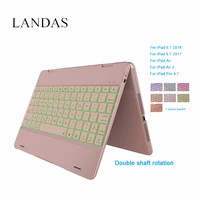 landas for ipad air 2 keyboard case bluetooth wireless led backlit keyboard cover for ipad air a1566 a1567 tablet 9 7 inch