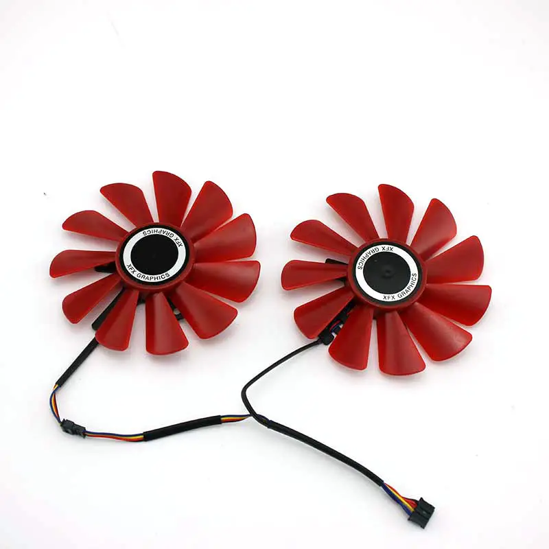 1 Set Для XFX RX 570 580 Вентилятор Охлаждения видеокарты только вентиляторы не карта - Цвет лезвия: 1 Set