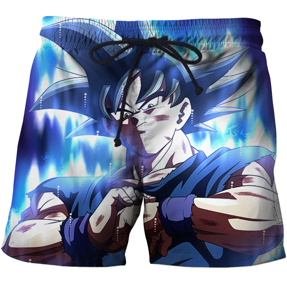 2019 Brand Quick Drying Board 3D Mens Beach Shorts Anime Print Dragon Ball GOKU Harajuku Boardshorts Hombre Plus Size S-6xl | Мужская
