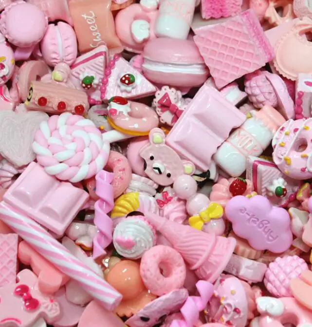 1 Ice Cream SLIME Charms DIY Accessories Donut Macaron Resin Charms For SLIME Fillers Mobile Phone Shell Decoration 10PCS Mixed - Окраска металла: 1