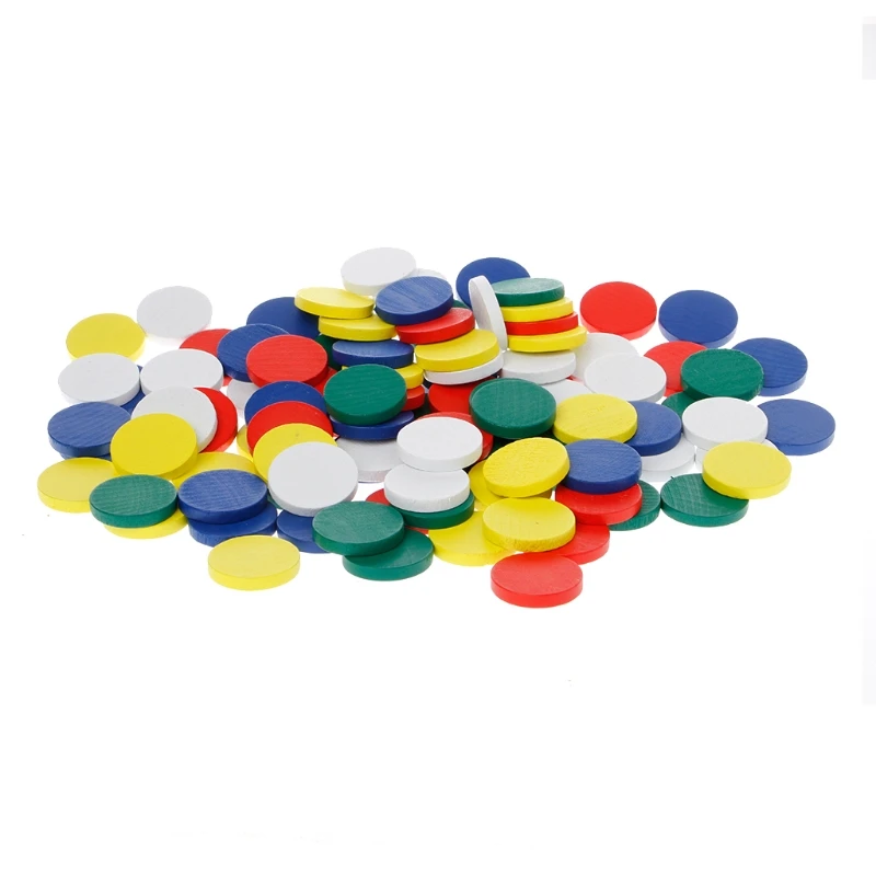 

Colorful Montessori Wooden Round Plate Circles Math Toy Kids Baby Early Teaching