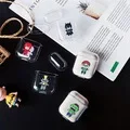 Чехол для Airpods с милым рисунком, Прозрачные Жесткие чехлы для AirPods, защитный чехол с мультяшным рисунком, Bluetooth, беспроводной чехол для наушников