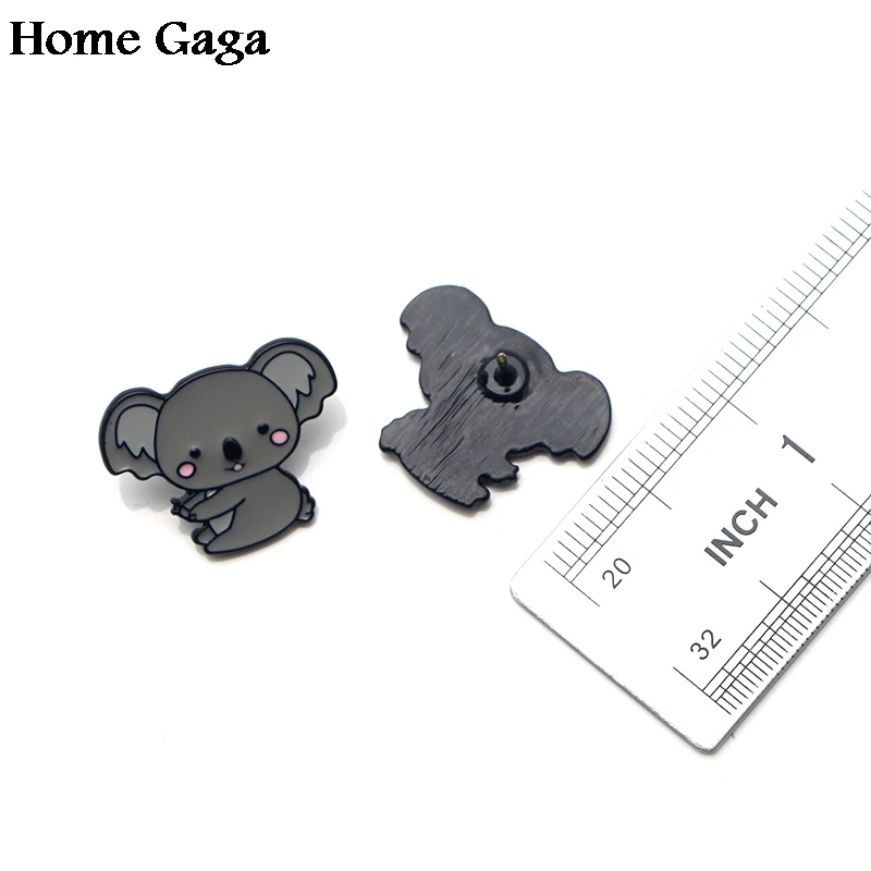 Homegaga коала Медведь DIY цинк галстук мультфильм забавные булавки рюкзак одежда броши для мужчин и женщин шляпа Декоративные значки медали D1595