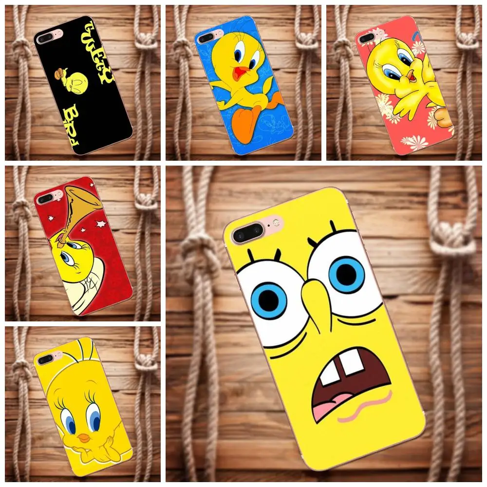 Симпатичные Tweety мультфильм для Apple IPhone X 4 4S 5 5C 5S SE 6 S 7 8 Plus Moto G G2 G3 чехол телефона из