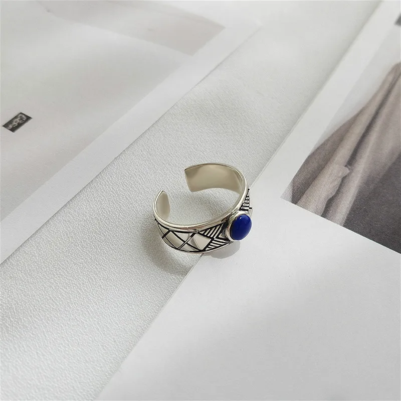 Женское Открытое кольцо с геометрическим рисунком Flyleaf серебро 100% пробы 925 |