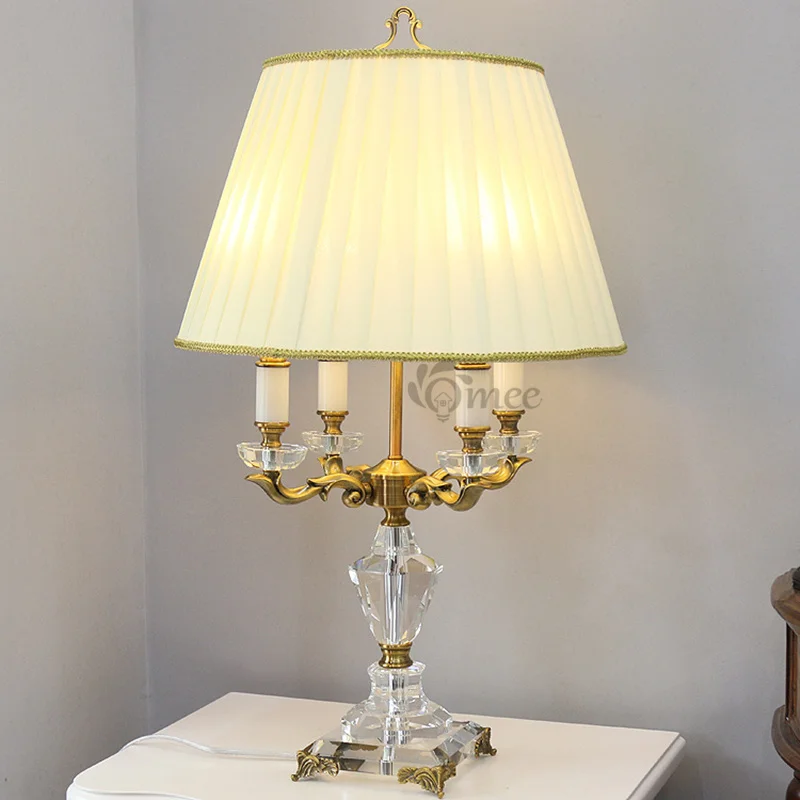 Современные 4 головки роскошные Кристальные настольные лампы бра европейская