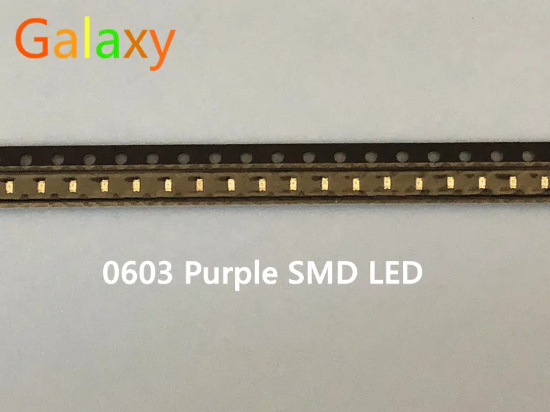 100 шт/0603 SMD УФ фиолетовый led супер яркие SMT светодиоды свет Диод вода прозрачный 395