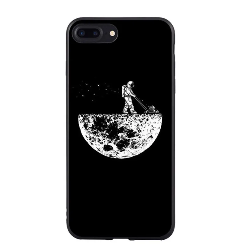 Черный силиконовый чехол для Capinha Para iphone 6s x 5s Se 8 plus Мягкий из ТПУ Fundas 7 Plus |