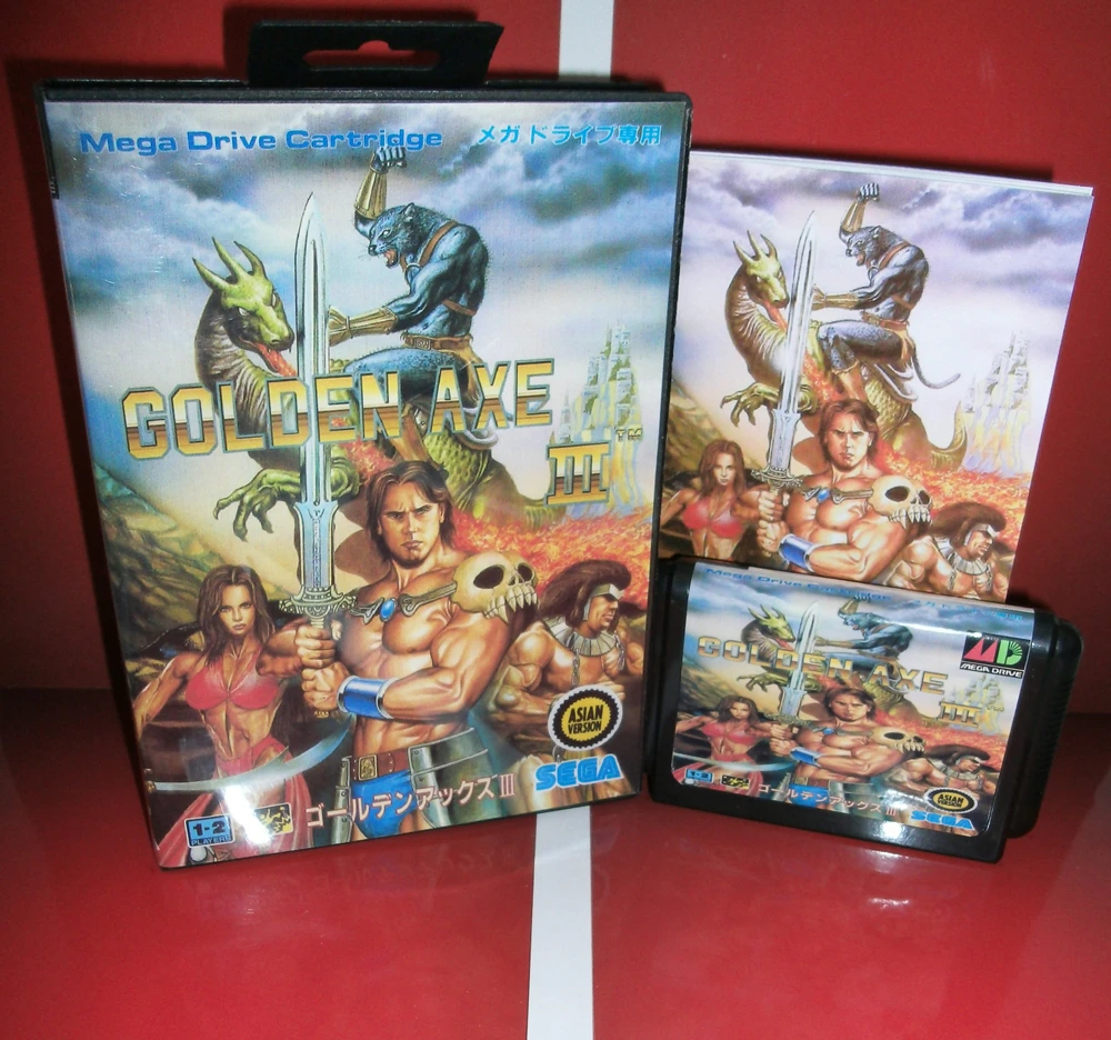 MD games card-Golden Axe III 3 японская крышка с коробкой и руководством для MD MegaDrive Genesis видеоигровая консоль 16 бит MD card