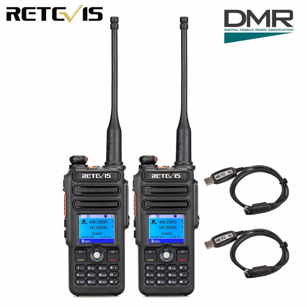 Двухдиапазонная цифровая рация DMR 2 шт. Retevis RT82 GPS DCDM TDMA IP67 водонепроницаемый