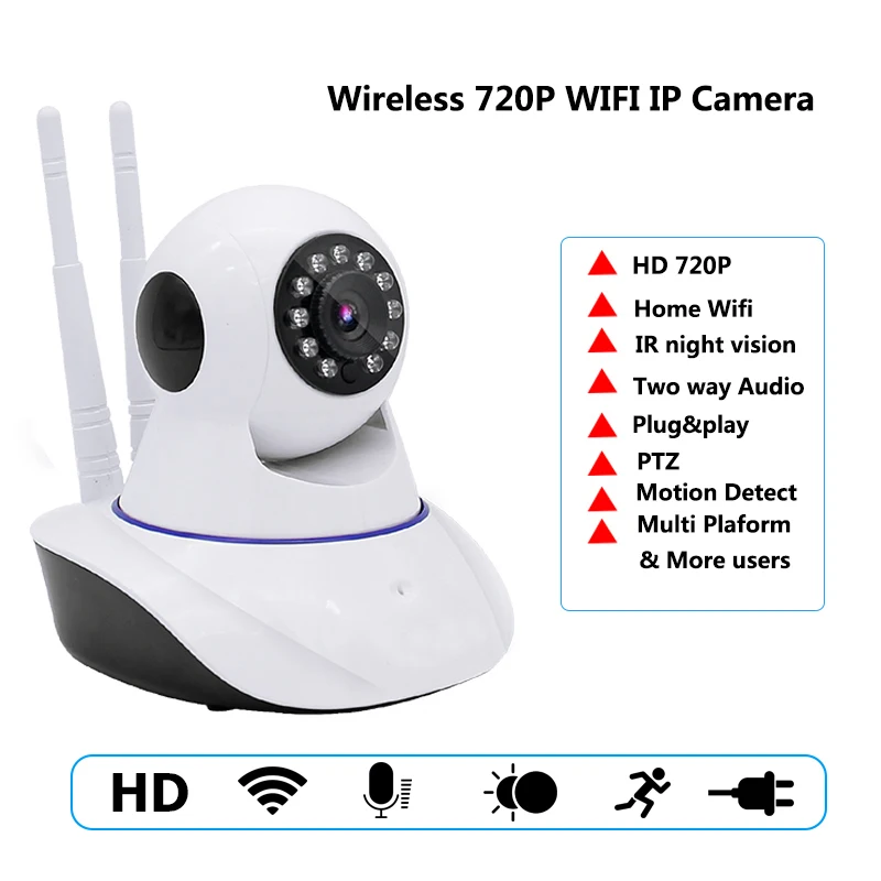 

IP Camera Wifi HD 720P Wireless Baby Monitor P2P Support APP Remote Control Surveillance Security IP Camera CCTV