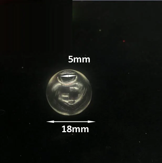 Стеклянная пузырьковая стеклянная бутылка диаметр 18 мм (5 мм) 50 шт. круглые шармы