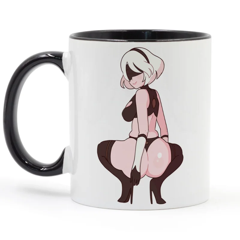 2B Pinup кофейная кружка керамическая чашка цвет ручки Внутри Подарки 11 унций