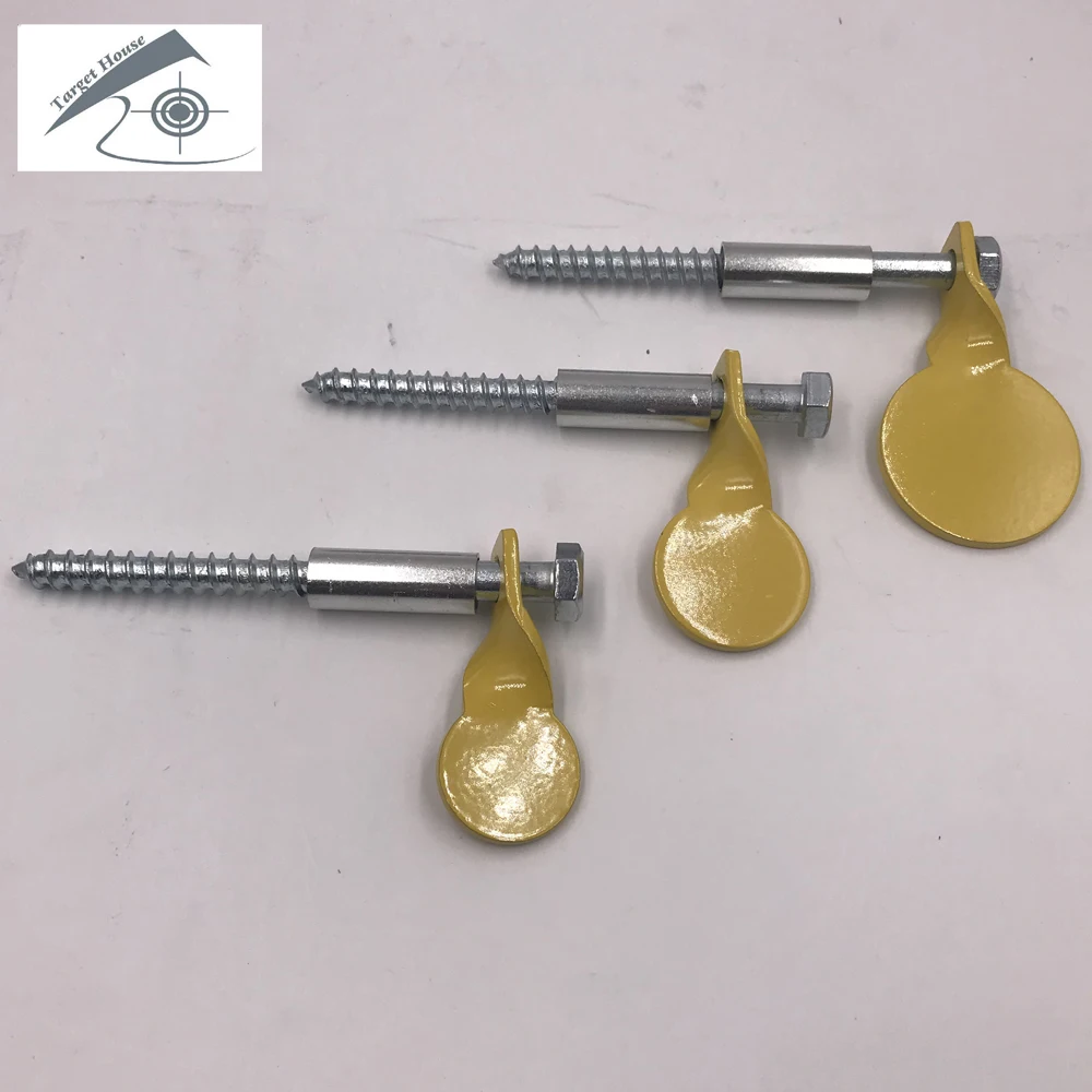 3 желтых целевых пластины разного размера с винтами.|plate|plate screw |