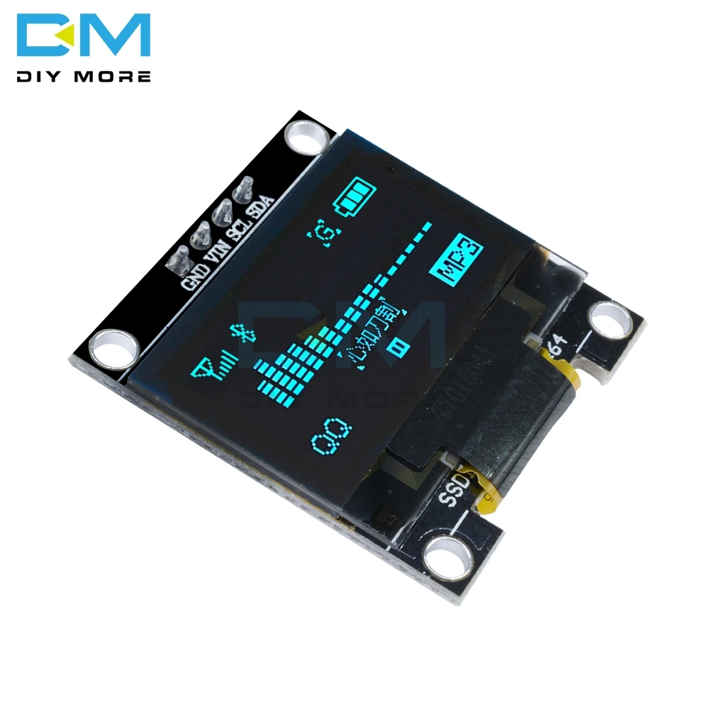 0 96 дюйма I2C IIC серия 128X64 128*64 Синий O светодиодный дисплей модуль совместим с Arduino