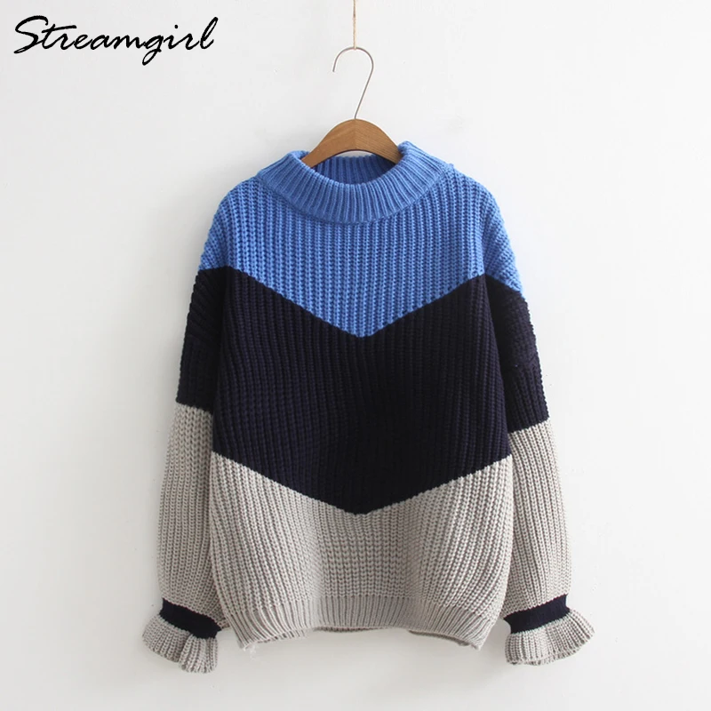 Thicken Sweaters Fashion 2018 Women Loose Warm Sweater Oversize Green Winter Woman Coarse Knitted Knitting Pullovers | Женская одежда