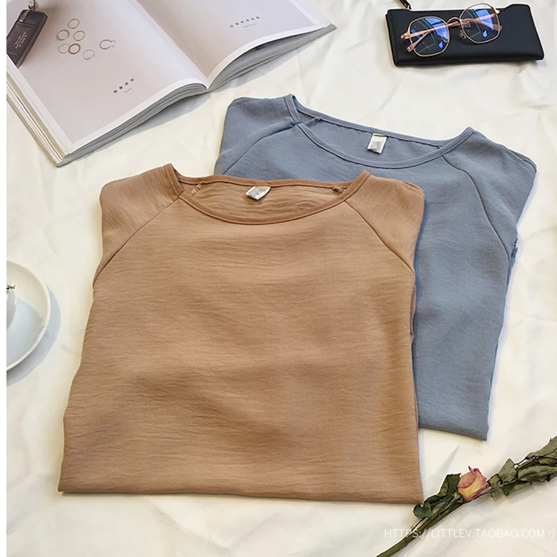 2018 модная шифоновая рубашка летняя женская блузка с бантом большие размеры милые